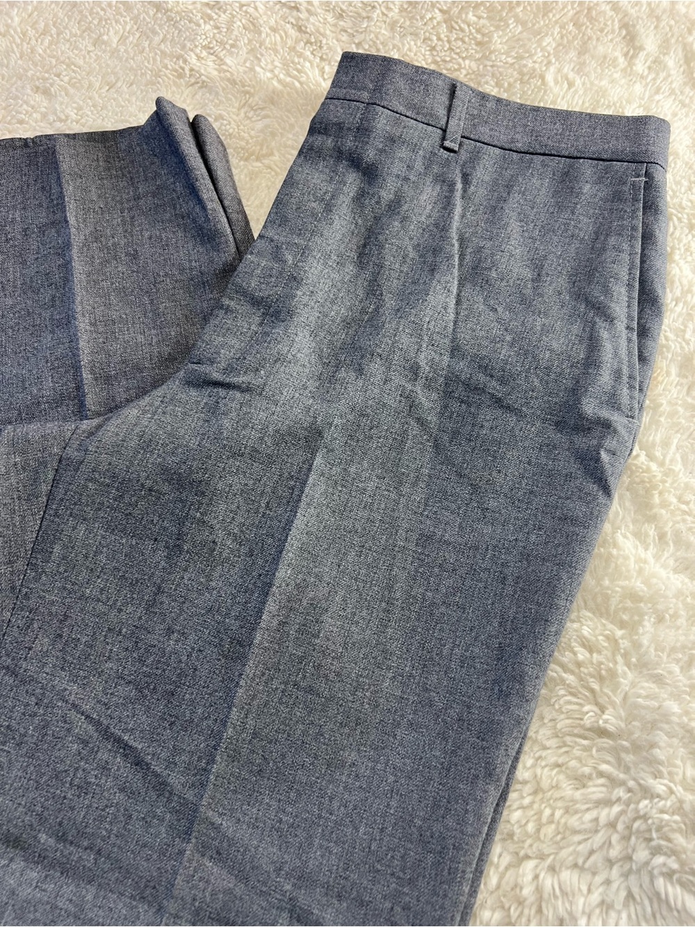 Haggar Gray Dress Pants Classic Fit Straight Flat Front Pockets Size 36x32